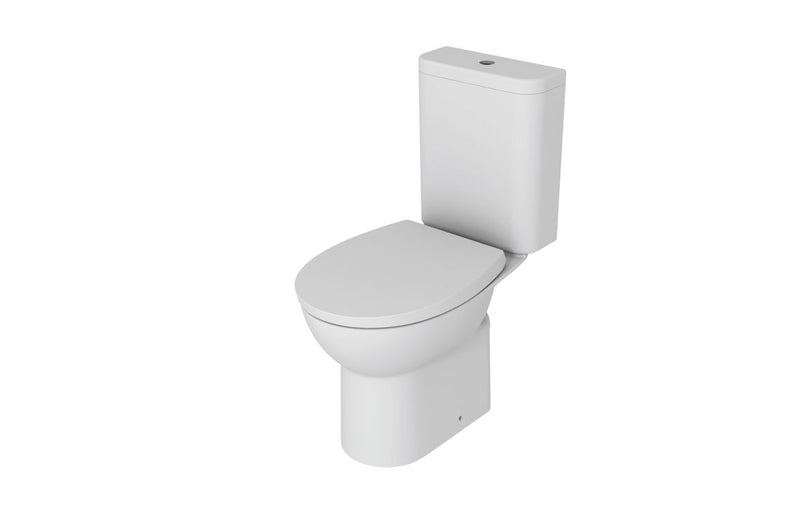 Harmony Sansa Close Coupled Rimless WC & Soft Close Seat - White