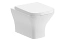 Harmony Charm Rimless Comfort Height Back To Wall WC & Wrapover Soft Close Seat - White