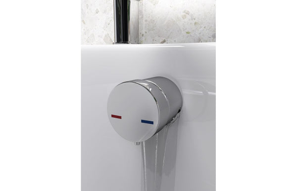 Harmony Bath Overflow Filler with Integrated Valve - Chrome