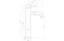 Harmony Ella Tall Basin Mixer - Brushed Bronze