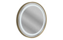 Harmony River 600mm Round Front-Lit LED Mirror - Brushed Bronze