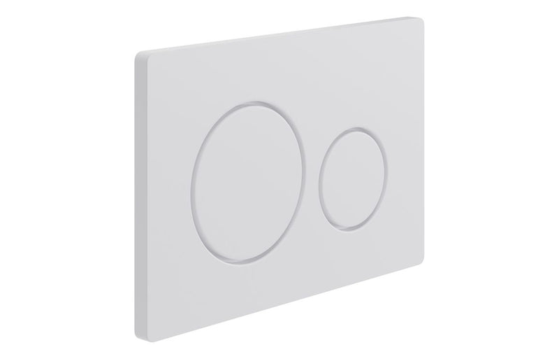 Harmony Round Push Button Flushplate - White