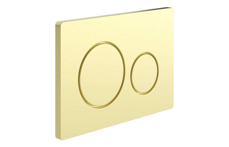Harmony Round Push Button Flushplate - Brushed Brass