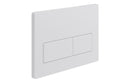 Harmony Rectangle Push Button Flushplate - White