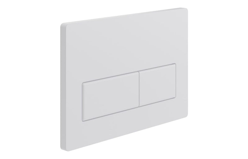 Harmony Rectangle Push Button Flushplate - White