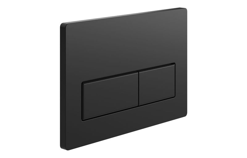 Harmony Rectangle Push Button Flushplate - Black