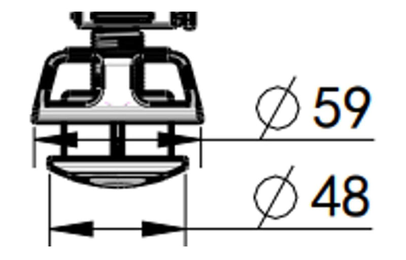 Harmony Dual Push Button Cover (Rod) - Matt White