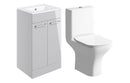 Harmony Rose 510mm Floor Standing Unit & Close Coupled WC Pack - Grey Gloss