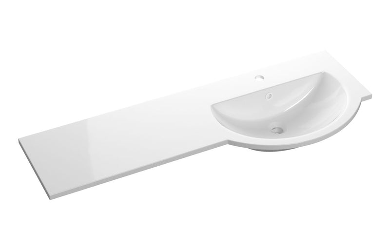 Harmony 1244mm Standard Round One-Piece Basin & Overflow Ring - Right Hand