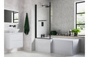 Harmony 815x1500mm L Shape Bath Screen (6mm) - Matt Black