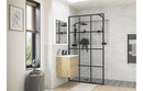 AquaLuxe Dino 760mm Framed Wetroom Panel - Black