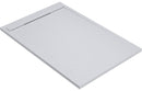 AquaLuxe 30mm Linear Slate 1000x800mm Rectangular Tray & Waste - White