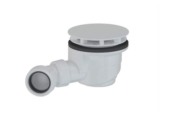 AquaLuxe Anti-Slip Shower Tray 25mm Waste Cover - White