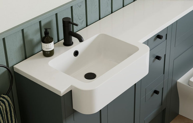 Harmony Ella 155mm Wall Mounted Basin Mixer - Matt Black