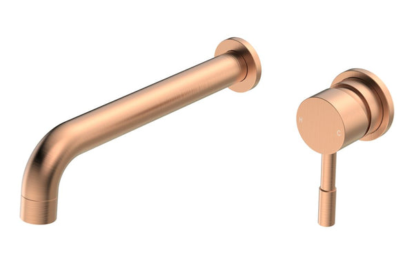 Harmony Ella 220mm Wall Mounted Basin Mixer - Brushed Bronze