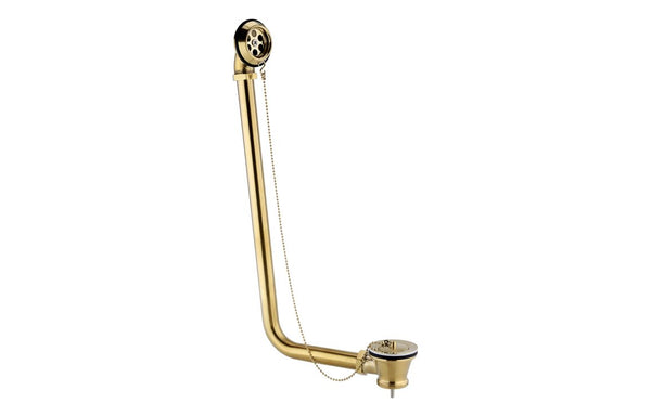 Harmony Exposed Bath Plug & Chain Waste - Brushed Brass