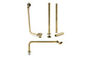 Harmony Exposed Bath Plug & Chain Waste with Pipe Shrouds - Brushed Brass
