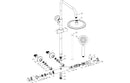 Round Thermostatic Bar Mixer with Riser Kit - Matt Black