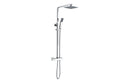 Square Thermostatic Bar Mixer with Riser Kit - Chrome
