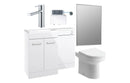 Harmony Ankara 1000mm Furniture & BTW WC Pack - White Gloss (LH)
