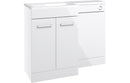 Harmony Ankara 1000mm Furniture & BTW WC Pack - White Gloss (RH)