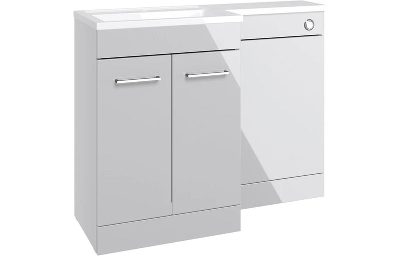 Harmony Ankara 1000mm Furniture & BTW WC Pack - Grey Gloss (LH)