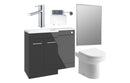 Harmony Ankara 1000mm Furniture & BTW WC Pack - Anthracite Gloss (LH)