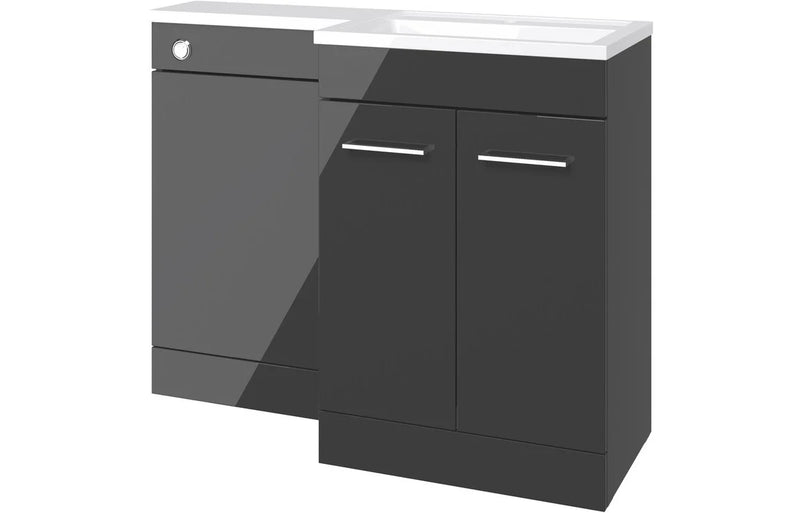 Harmony Ankara 1000mm Furniture & BTW WC Pack - Anthracite Gloss (RH)
