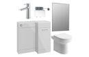 Harmony Ankara 900mm Furniture & BTW WC Pack - Grey Gloss (RH)