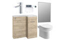 Harmony Ankara 900mm Furniture & BTW WC Pack - Oak (RH)