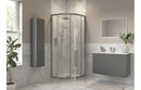 AquaLuxe Dino 800x800mm 2 Door Quadrant - Chrome
