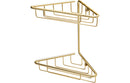 Cuba 2-Tier Corner Shower Caddy - Brushed Brass
