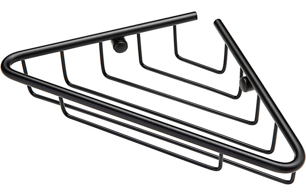 Cuba 1-Tier Corner Shower Caddy - Black