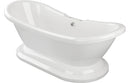 Northam Free Standing 1760x700x720mm 2TH Bath with Base - White
