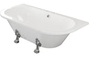 Guildlea Free Standing Back To Wall 1700x800x600mm 2TH Bath with Feet - White