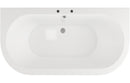 Guildlea Free Standing Back To Wall 1700x800x600mm 2TH Bath with Feet - White