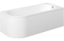 Essence J Shape 1500x725x600mm 0TH Bath with Legs - Right Hand