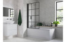 Mersey 800x1500mm Single Straight Bath Screen - Black Framed