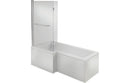 Medford L Shape Supercast 1700x850x560mm 0TH Shower Bath Pack - Left Hand