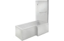 Medford L Shape 1700x850x560mm 0TH Shower Bath Pack - Right Hand