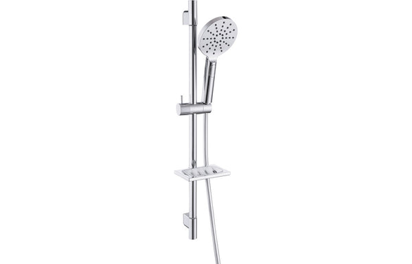 Coral Round Push Button Shower Riser Kit