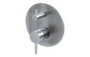 Vema Tiber Two Outlet Shower Mixer with Diverter - Stainless Steel