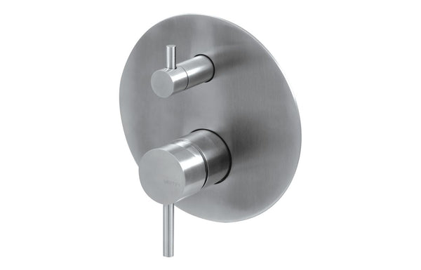 Vema Tiber Two Outlet Shower Mixer with Diverter - Stainless Steel