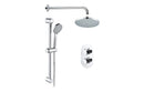 Essence Round Concealed Valve Drench Head and Handset - Chrome