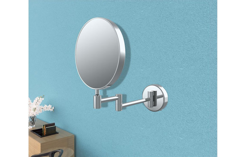 Flow Round Cosmetic Mirror - Chrome