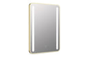 Ribbon 500x700mm Rounded Front-Lit LED Mirror - Brushed Brass
