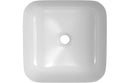 Valens 400mm Ceramic Square Washbowl and Waste - Matt White
