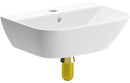 Charm 450x320mm 1TH Cloakroom Basin and Brushed Brass Bottle Trap