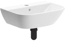 Charm 450x320mm 1TH Cloakroom Basin and Black Bottle Trap