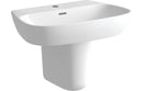 Martell 600x400mm 1TH Basin and Semi Pedestal